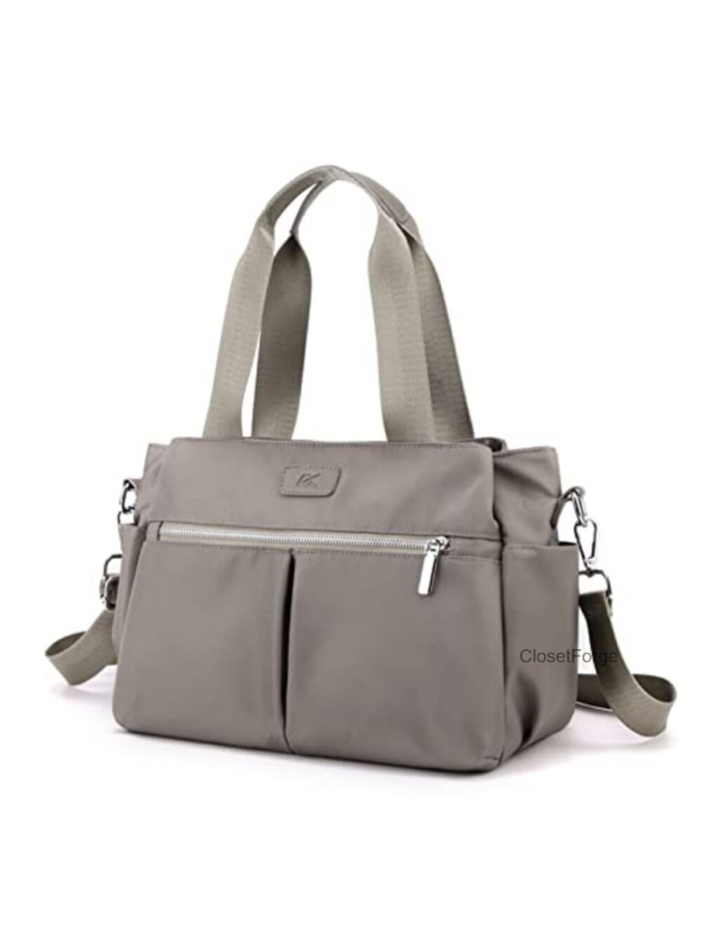 Nylon Hobo Handbag Crossbody Bag Multi Compartment Adjustable Strap